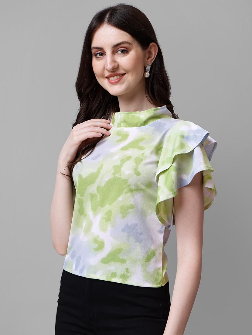 women printed flared sleeves top - 21457417 - Standard Image - 1