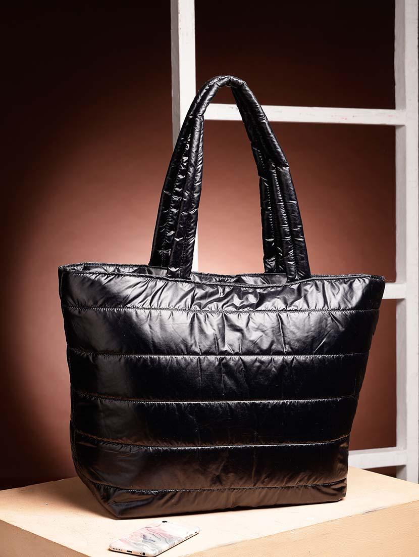 women black solids totes bag
