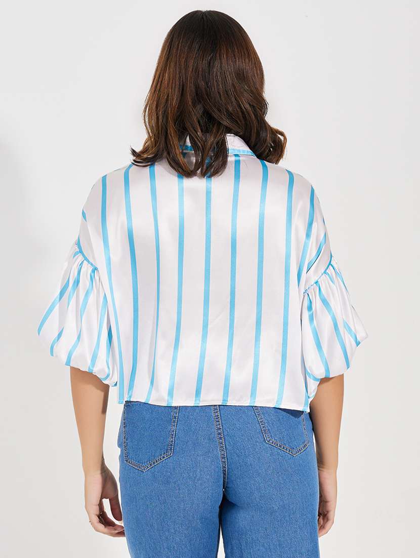 women white satin regular shirt - 21457635 -  Standard Image - 1