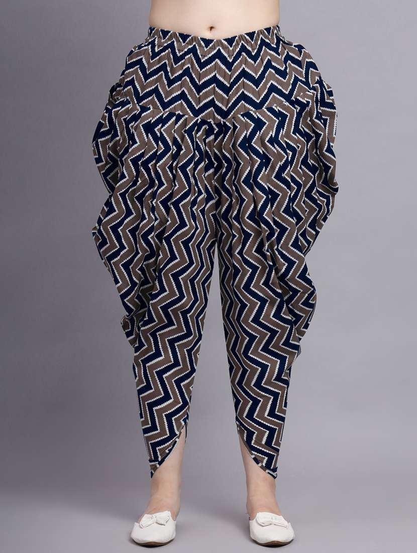 women blue floral printed dhoti kurta set - 21458029 -  Standard Image - 4