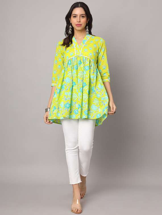women multicolored printed regular top