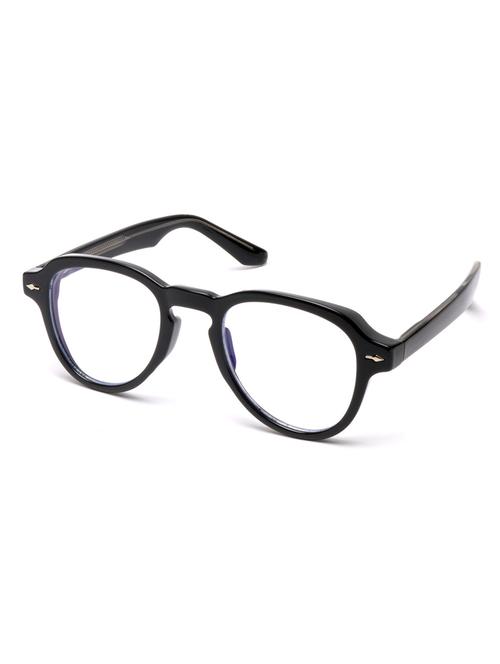 women round blue cut transparent eyeglasses - 21458170 - Standard Image - 0