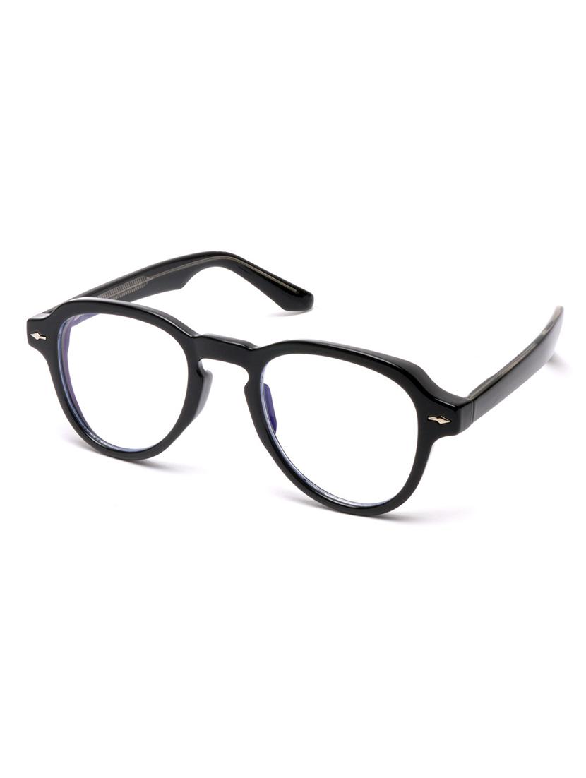 women round blue cut transparent eyeglasses - 21458170 - Zoom Image - 0