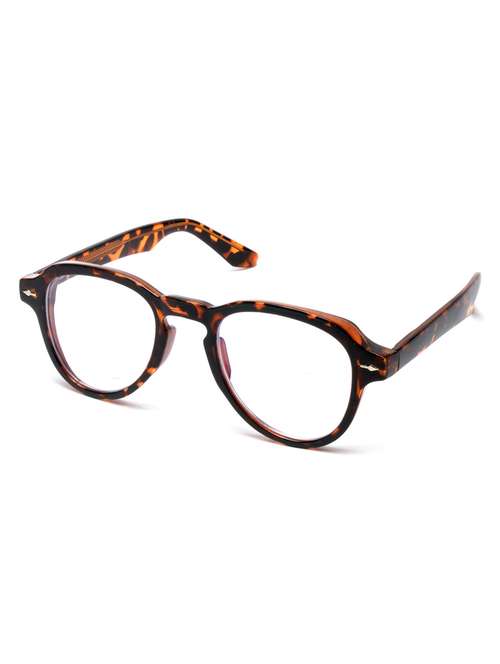 women round blue cut transparent eyeglasses - 21458171 -  Standard Image - 0