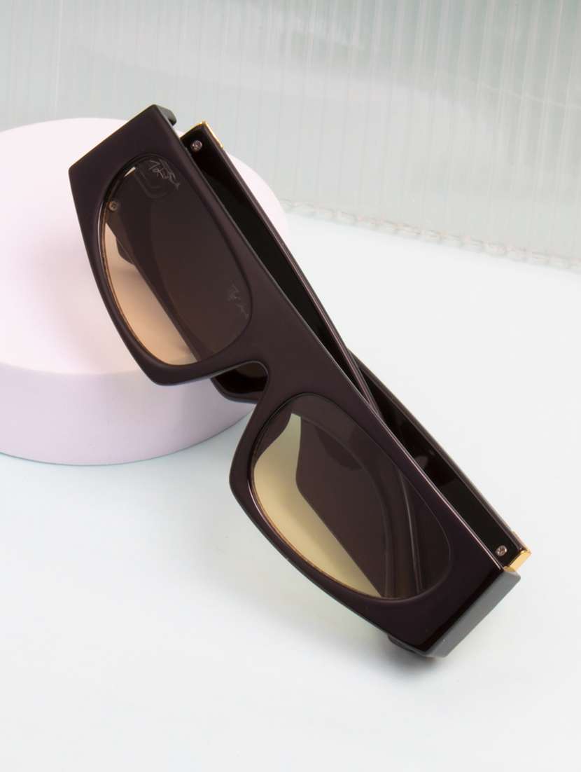 ted smith green brown  square sunglasses for men & women | full rim & acetate frame | medium to large face ( 53-19-143 )