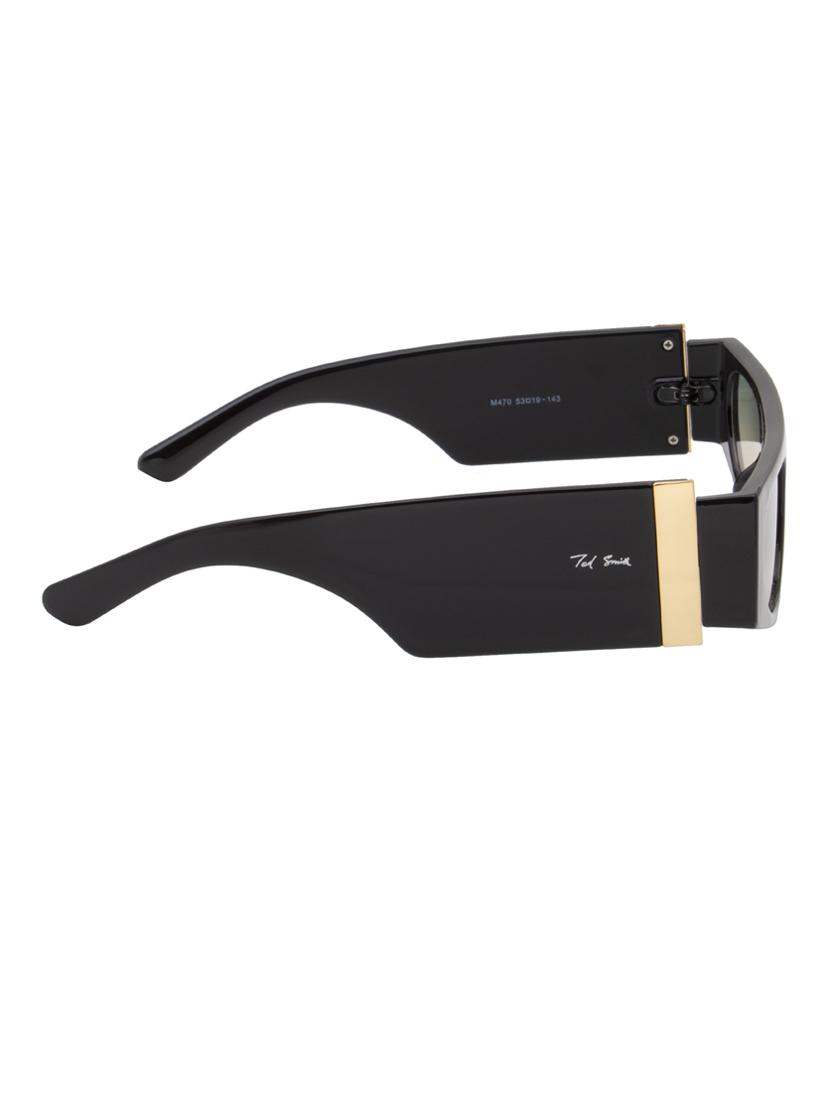ted smith green brown square sunglasses for men & women | full rim & acetate frame | medium to large face ( 53-19-143 ) - 21458296 - Standard Image - 4