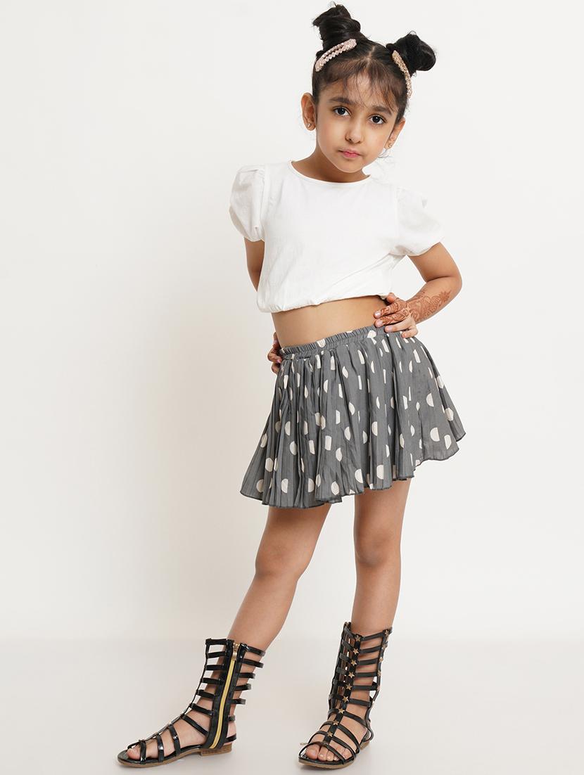 girls casual printed a-line skirt - 21458794 - Standard Image - 4