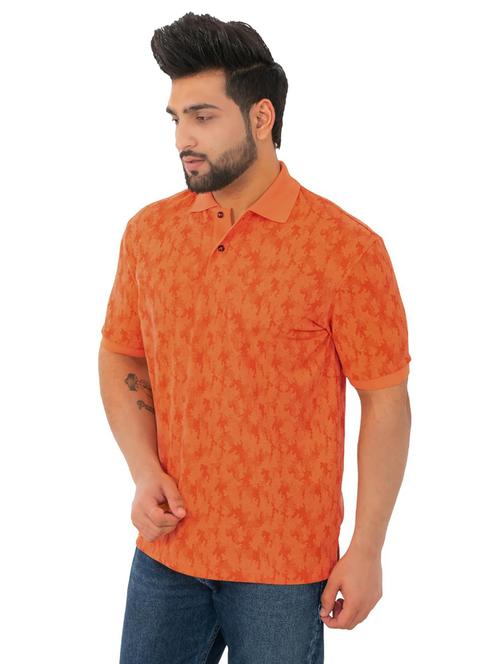 men printed short sleeve polo t-shirt - 21459049 - Standard Image - 0