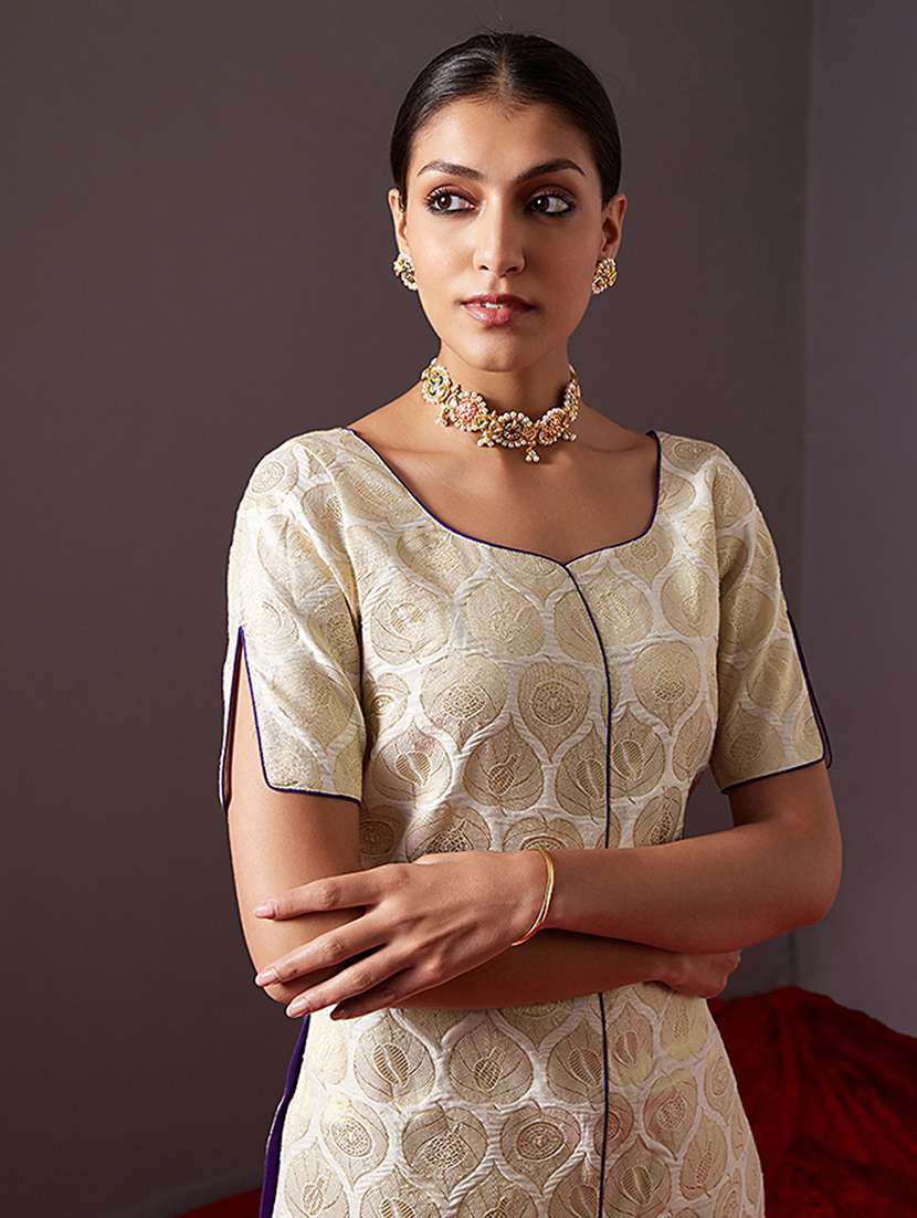 women white kurta pant set - 21459605 - Standard Image - 4