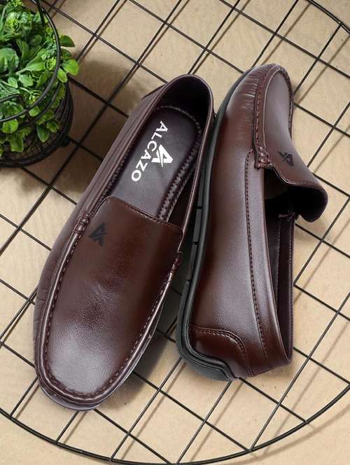 men brown slip on loafer - 21459965 - Standard Image - 0
