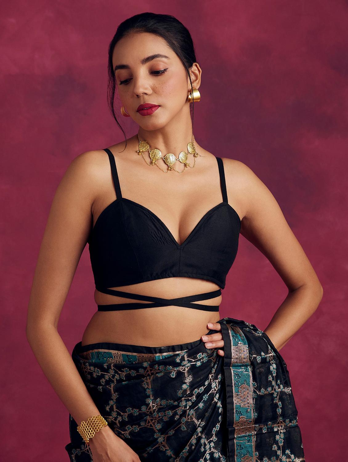 women black solid blouse - 21460006 -  Standard Image - 1