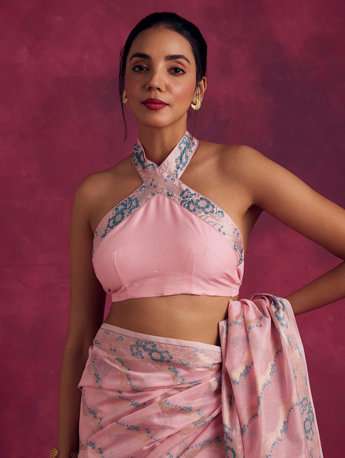 women pink solid blouse - 21460019 - Standard Image - 1