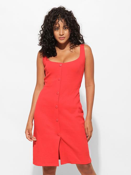 women coral cotton shift dress - 21460090 - Standard Image - 0