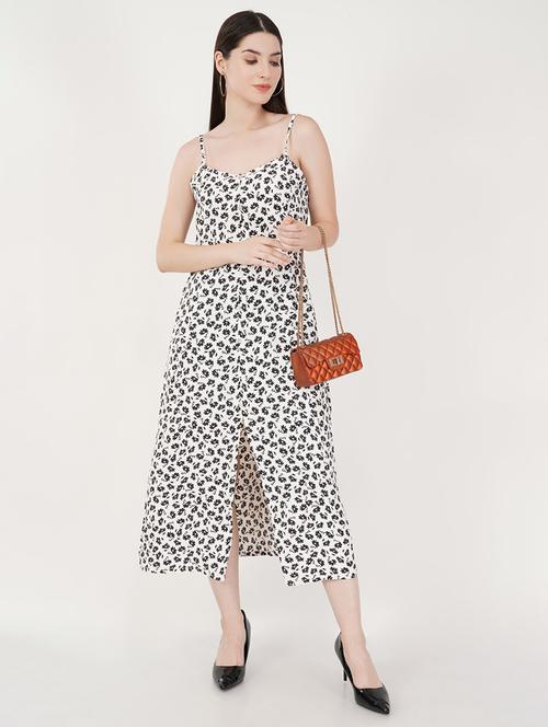 women white printed a-line dress - 21460104 - Standard Image - 0