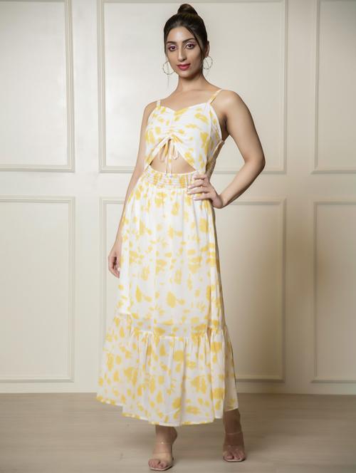 women white georgette a-line dress - 21460117 -  Standard Image - 0