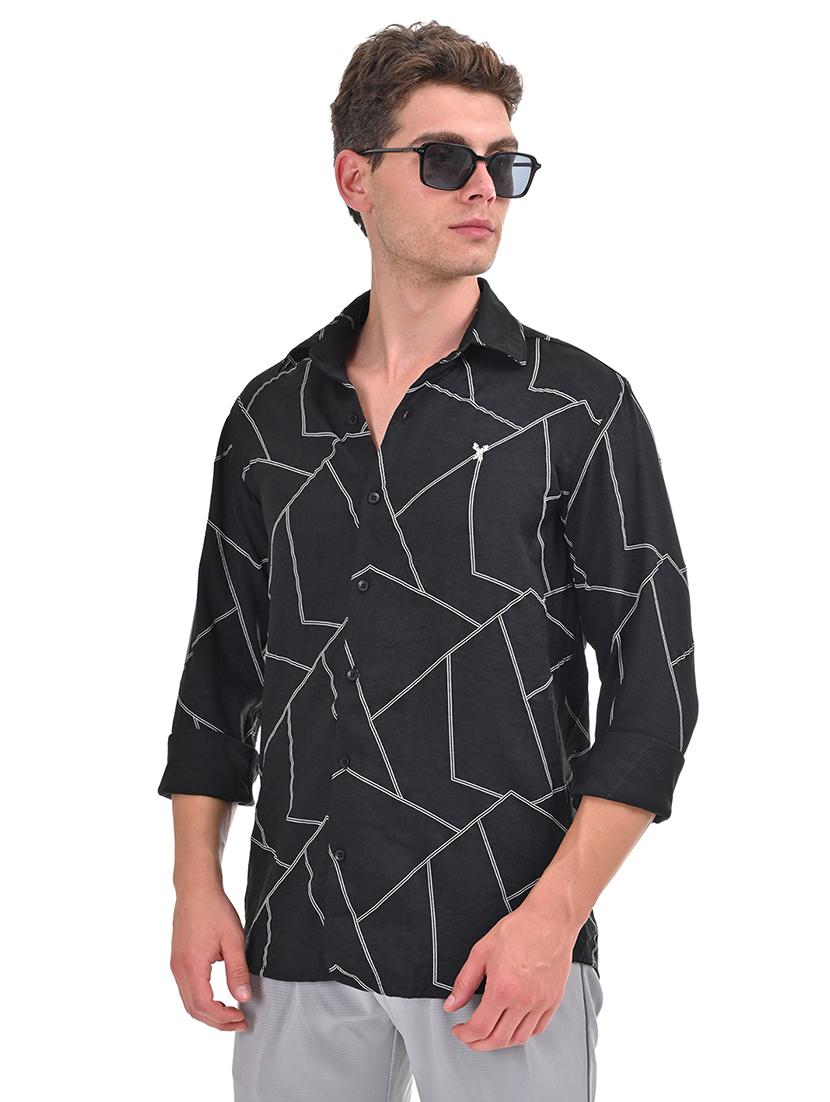 men printed long sleeve shirt - 21460914 - Standard Image - 1