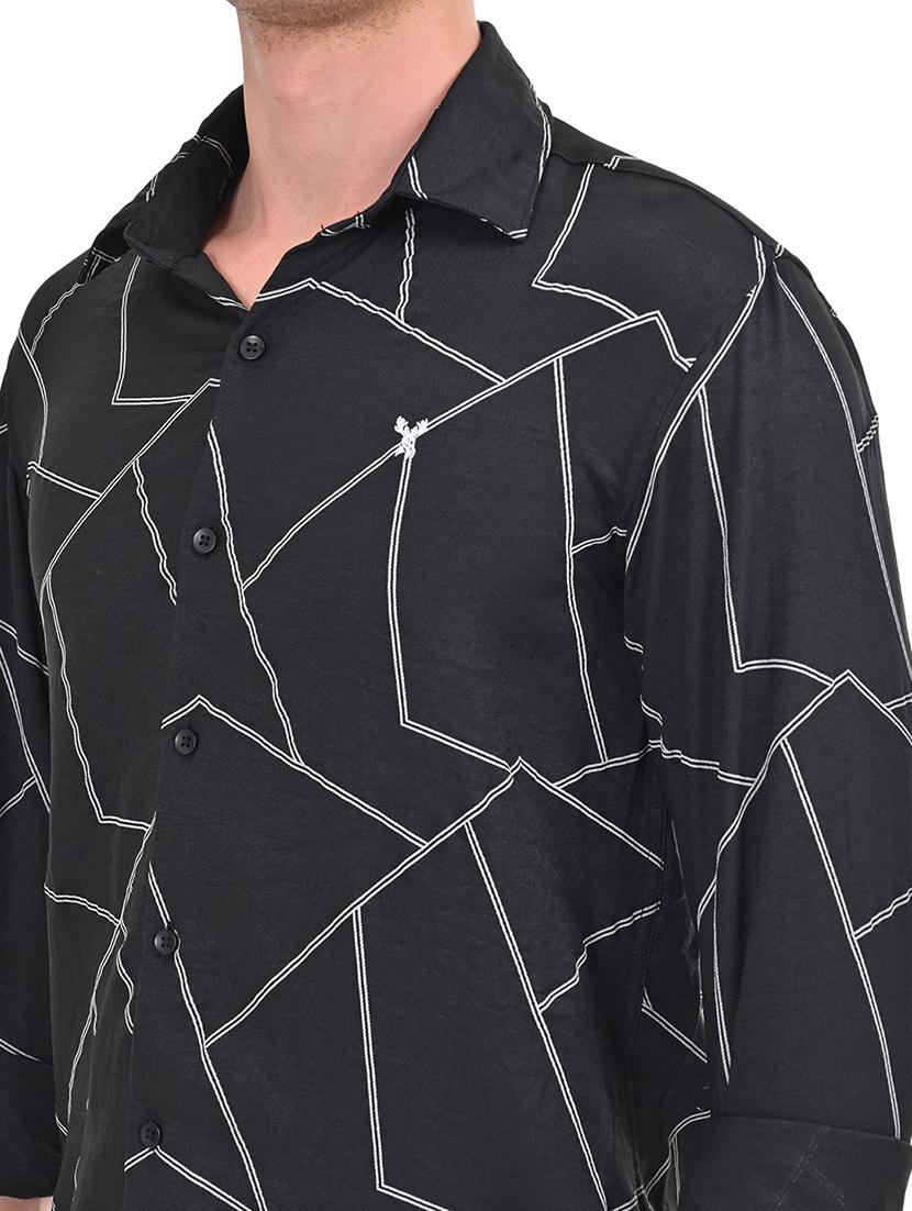 men printed long sleeve shirt - 21460914 - Standard Image - 4