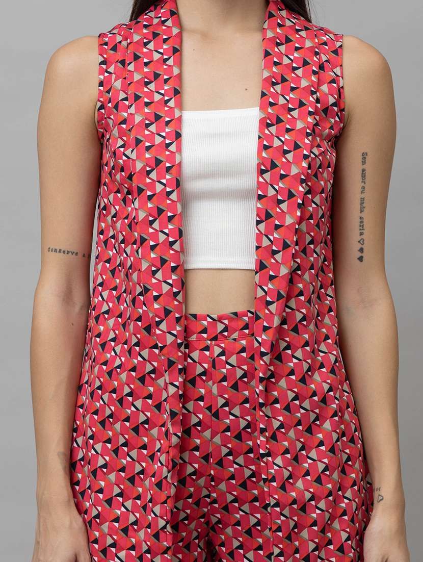 women printed top and shorts co-ord set - 21461042 - Standard Image - 4