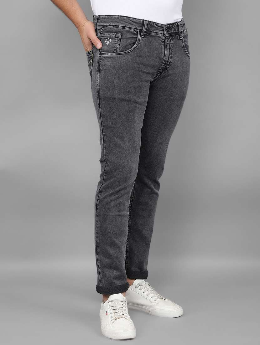 men mid rise plain jeans - 21461063 - Standard Image - 1