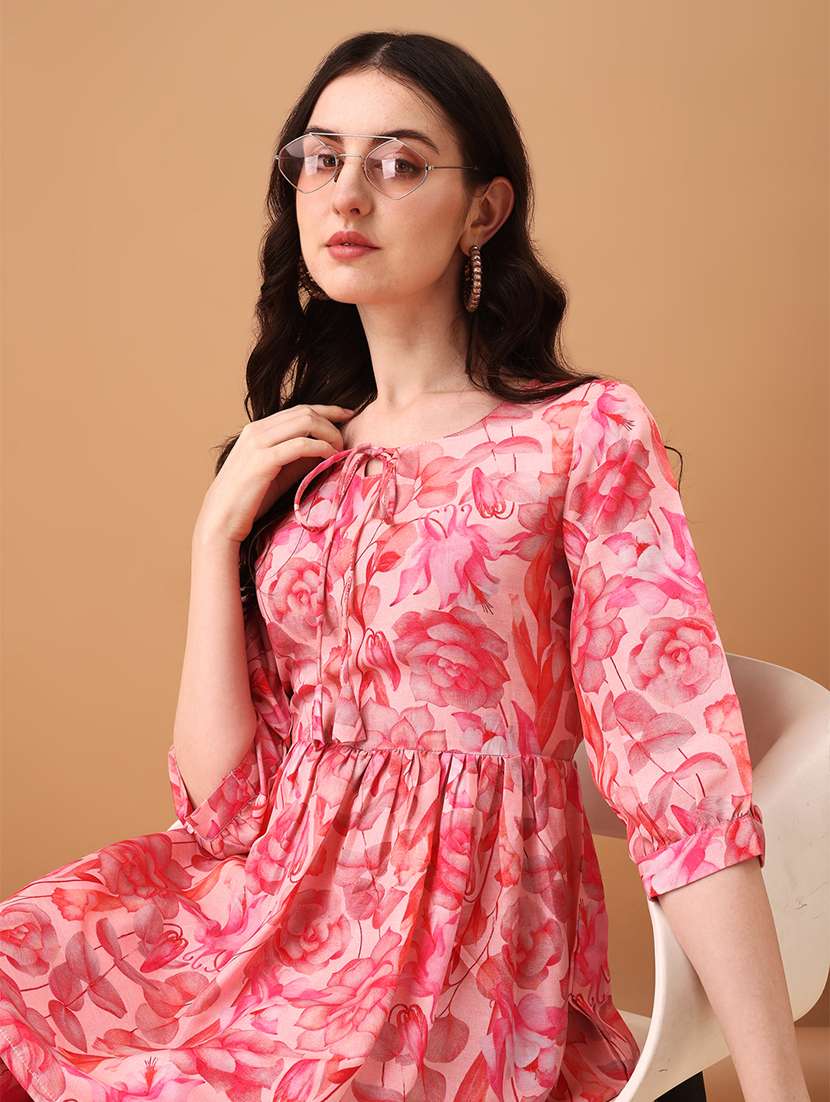women pink floral printed co-ord set - 21461072 -  Standard Image - 4