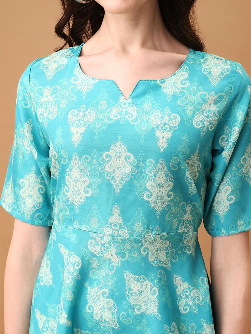 women light blue paisley printed co-ord set - 21461075 - Standard Image - 4