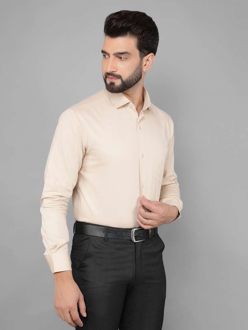 men solid long sleeved formal shirt - 21461084 - Standard Image - 1