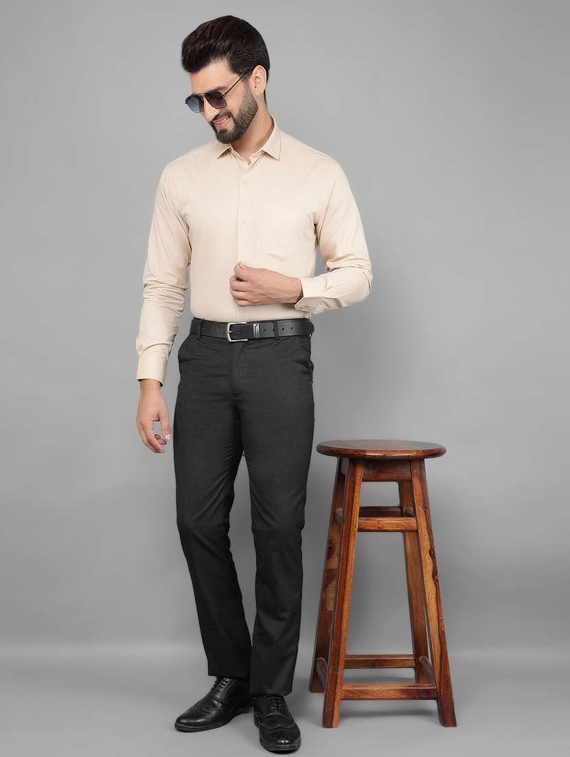 men solid long sleeved formal shirt - 21461084 - Standard Image - 4