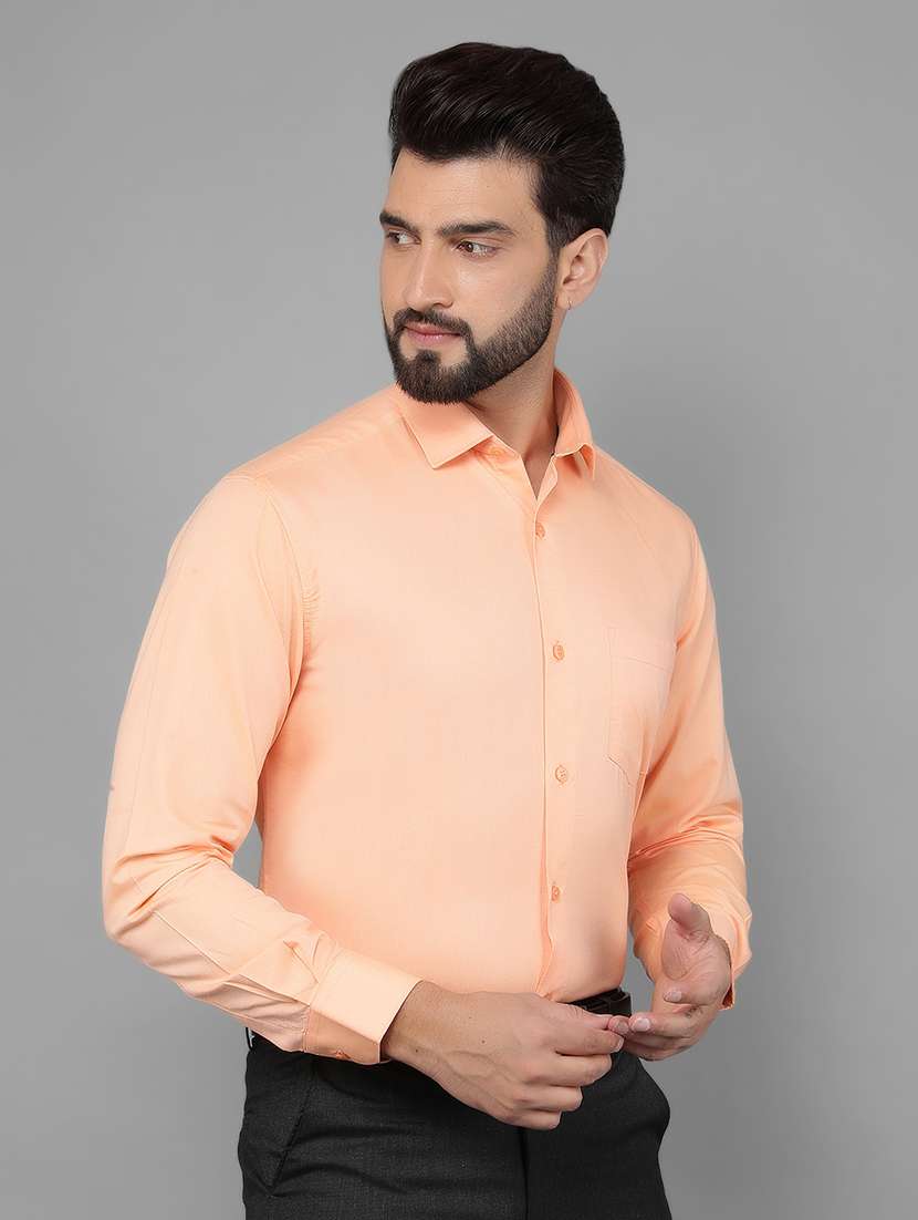 men solid long sleeved formal shirt - 21461085 - Standard Image - 1