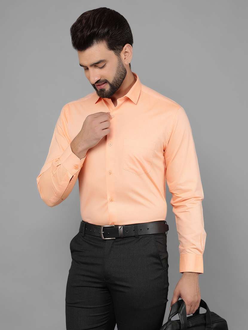 men solid long sleeved formal shirt - 21461085 - Standard Image - 4