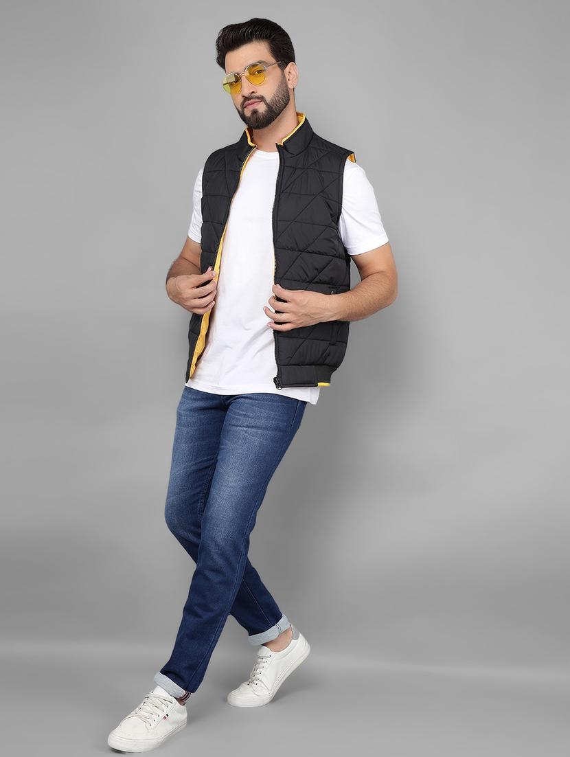 men sleeveless solid quilted jacket - 21461089 - Standard Image - 6