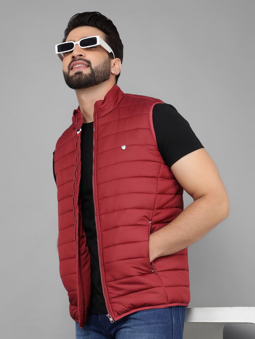 men sleeveless solid quilted jacket - 21461093 - Standard Image - 4