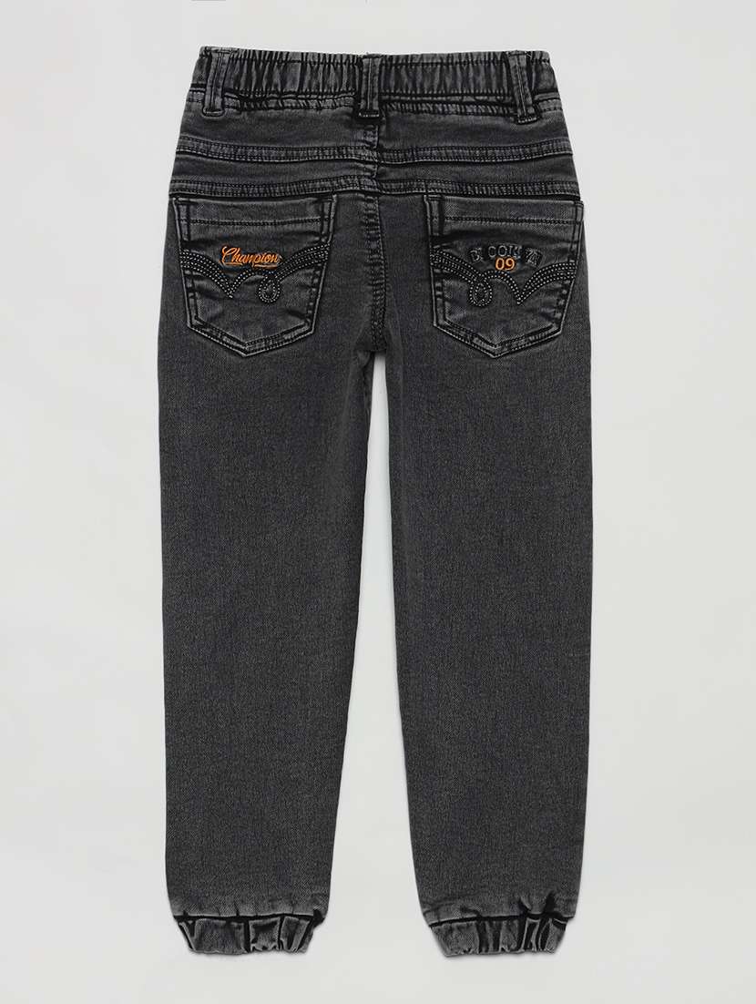 boys mid rise cotton plain jeans - 21461148 -  Standard Image - 1