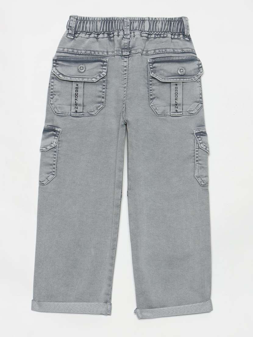 boys mid rise cotton plain jeans - 21461153 -  Standard Image - 1