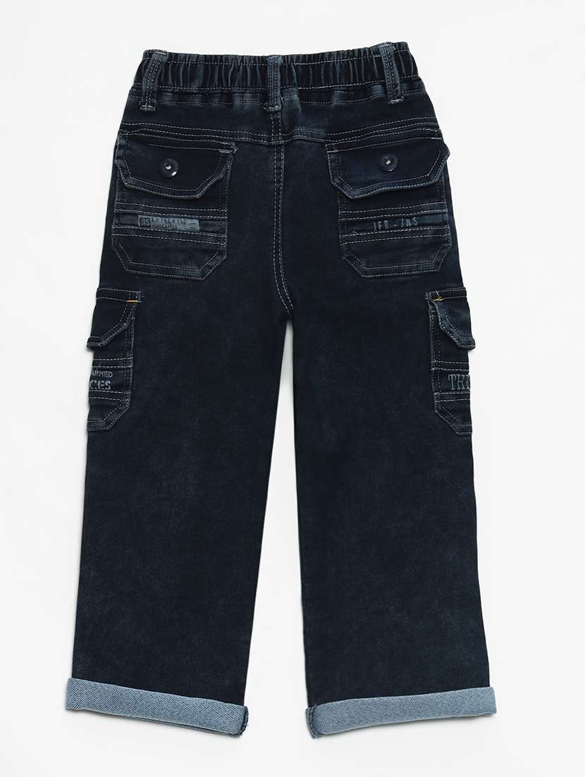 boys mid rise cotton plain jeans - 21461165 -  Standard Image - 1