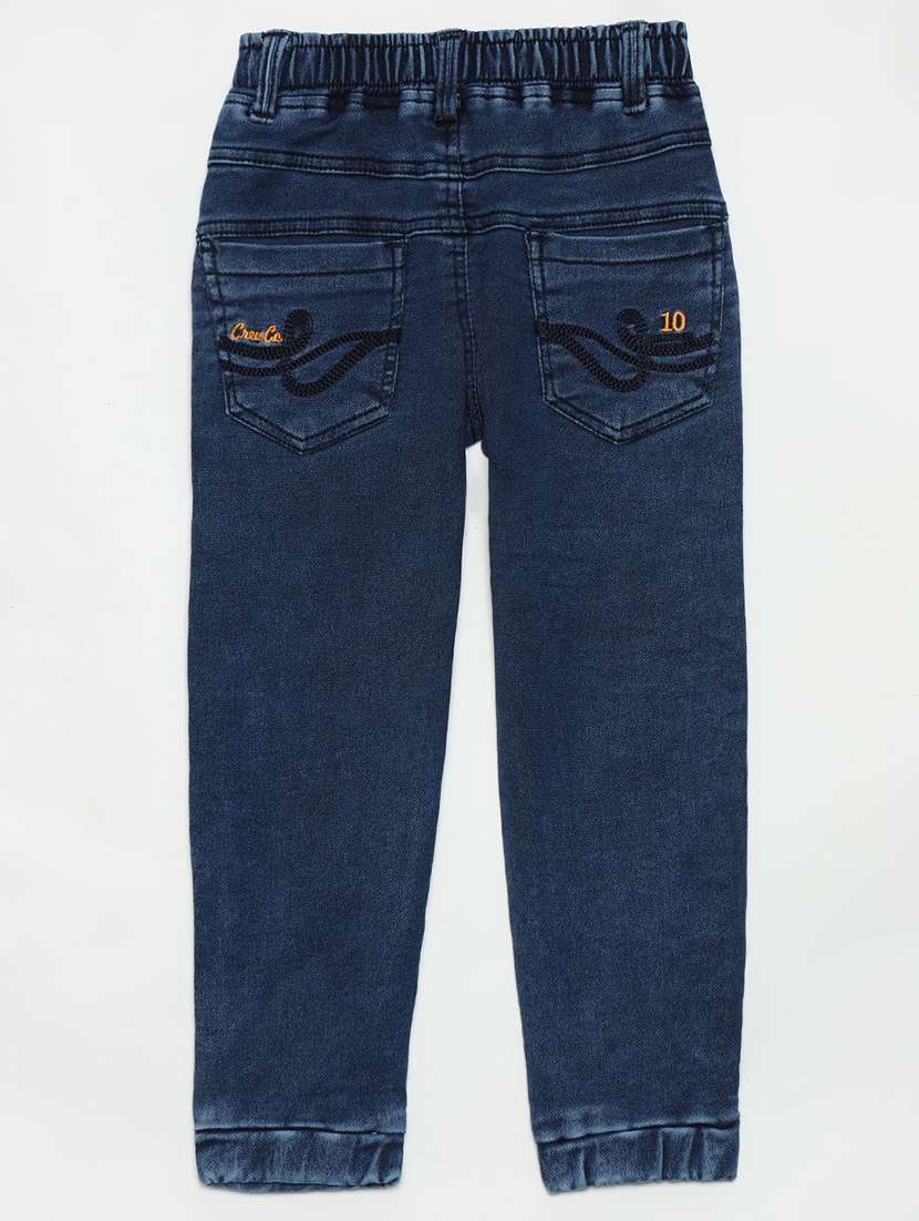 boys mid rise cotton plain jeans - 21461169 -  Standard Image - 1