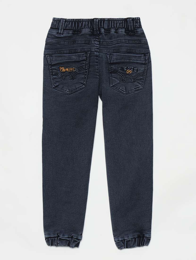 boys mid rise cotton plain jeans - 21461172 -  Standard Image - 1