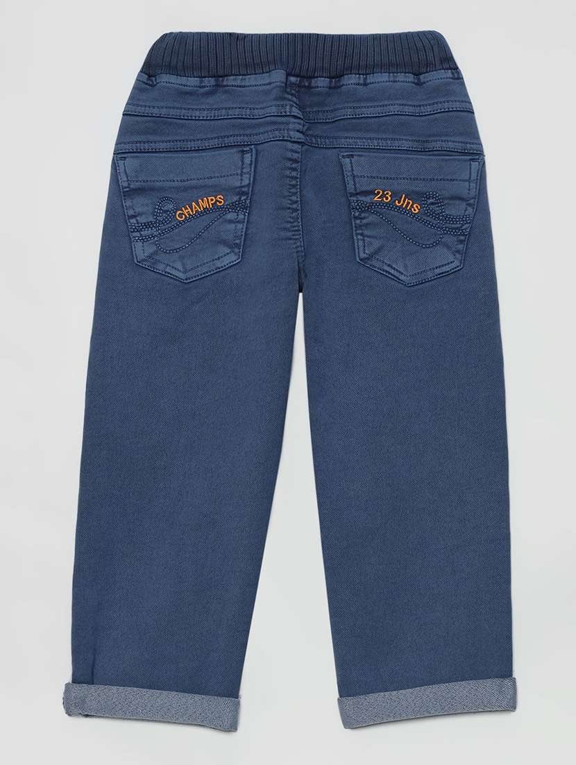 boys mid rise cotton plain jeans - 21461188 -  Standard Image - 1