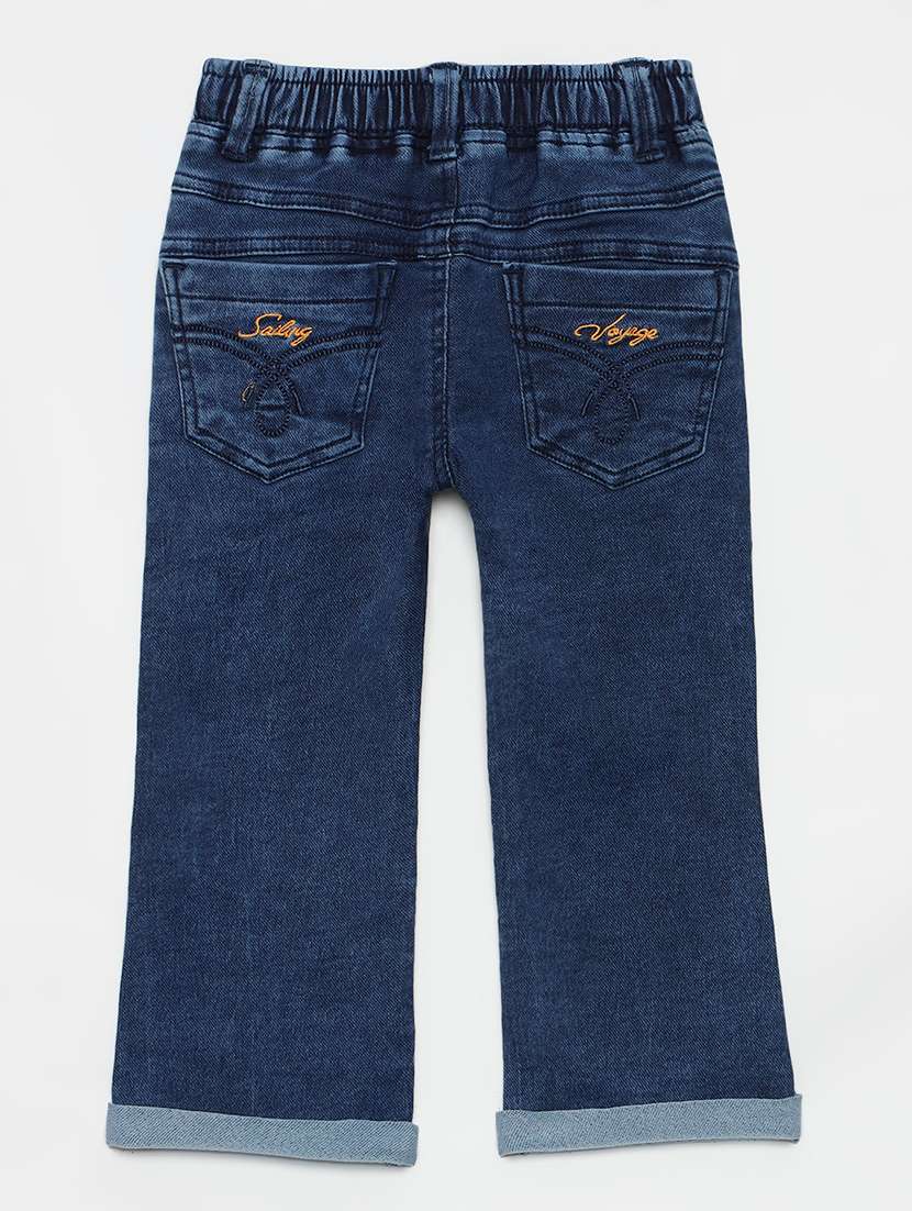 boys mid rise cotton plain jeans - 21461198 -  Standard Image - 1