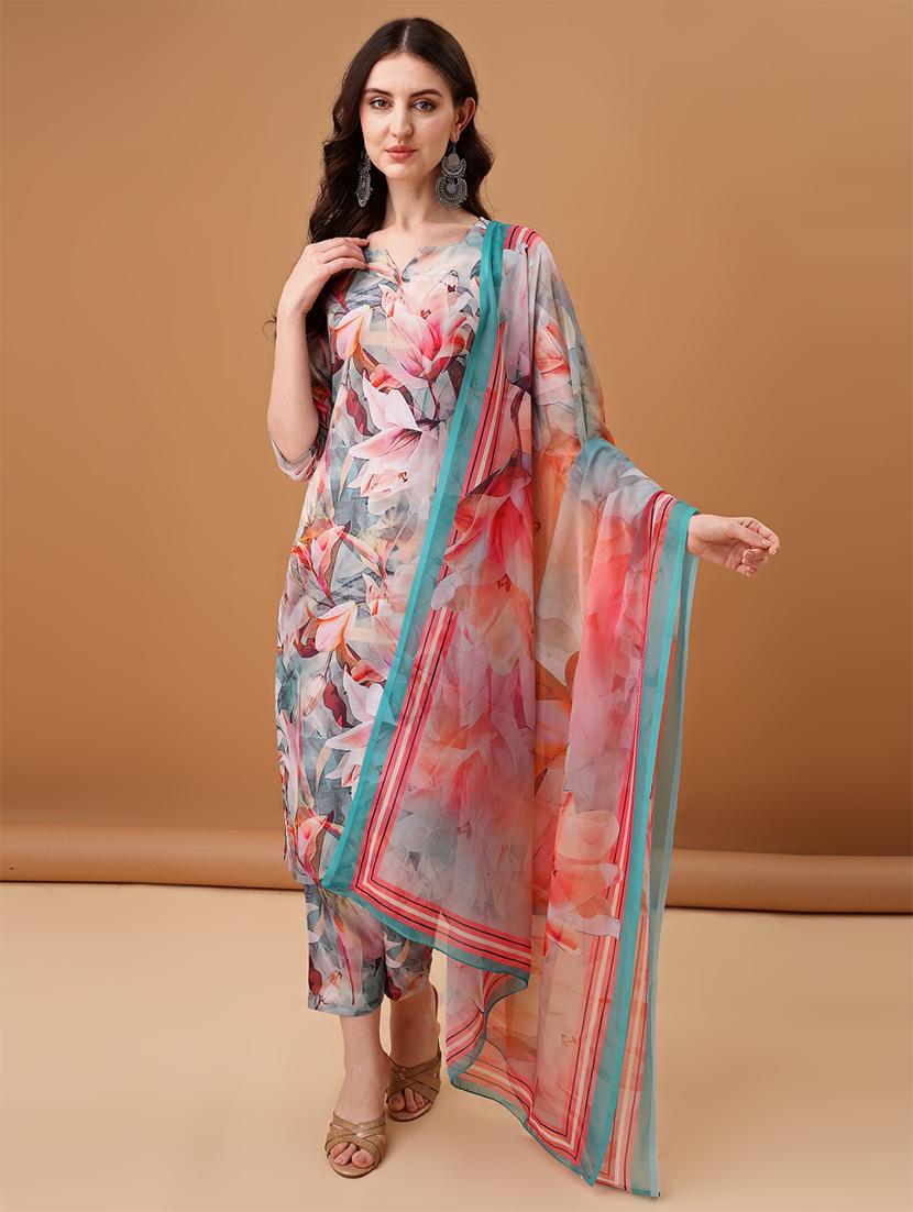 women multi color kurta pant set with dupatta - 21461311 - Standard Image - 1