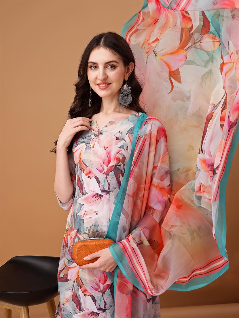 women multi color kurta pant set with dupatta - 21461311 - Standard Image - 4