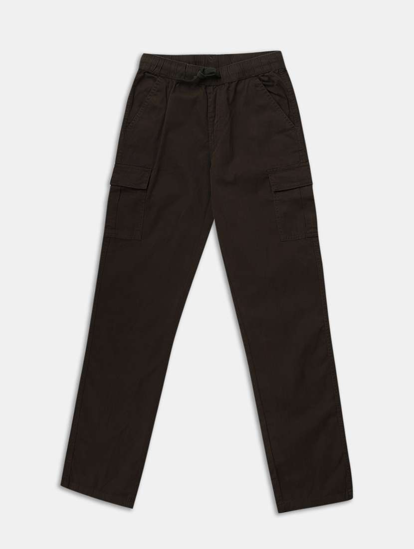 olive cotton cargos trouser