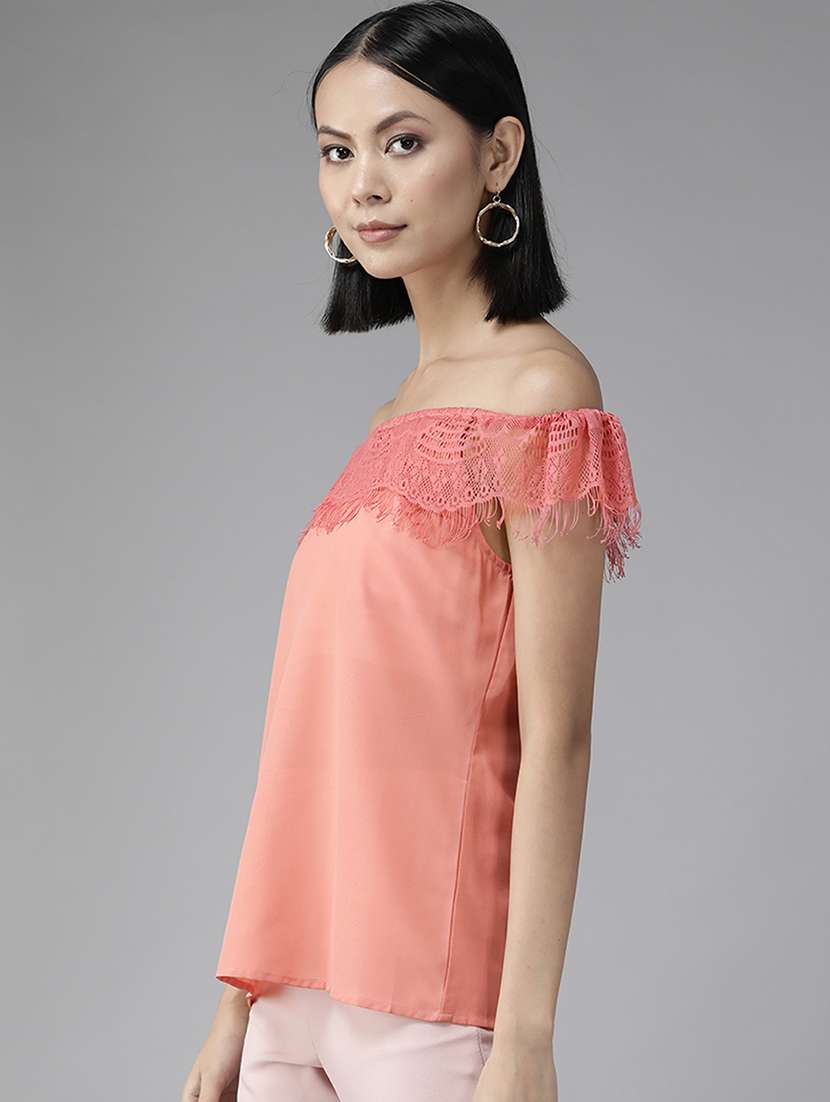 pink solid with work straight top - 21461417 - Standard Image - 1