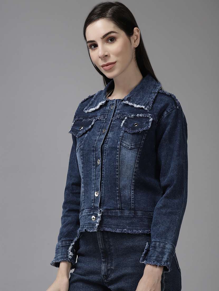 navy blue denim summer jacket - 21461484 -  Standard Image - 1