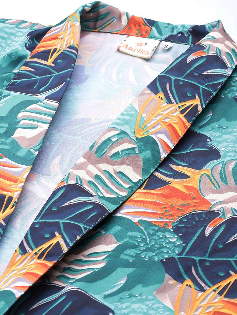 women printed top and trouser co-ord set with jacket - 21461810 -  Standard Image - 4