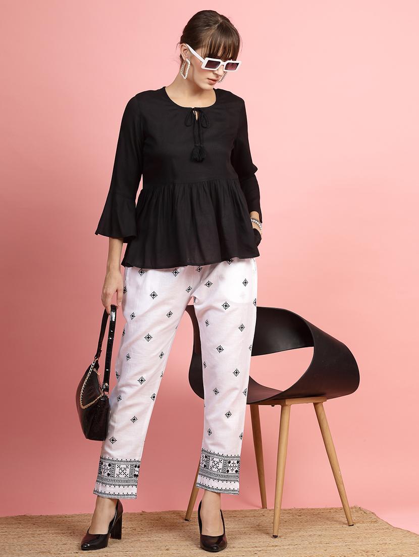 women white cotton peg trouser - 21462111 - Standard Image - 4
