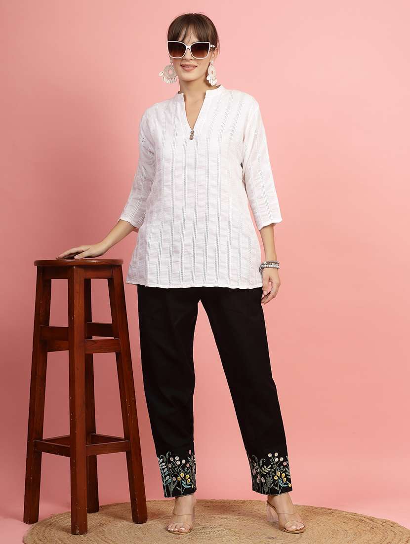 women mid rise cotton peg trouser - 21462114 -  Standard Image - 4