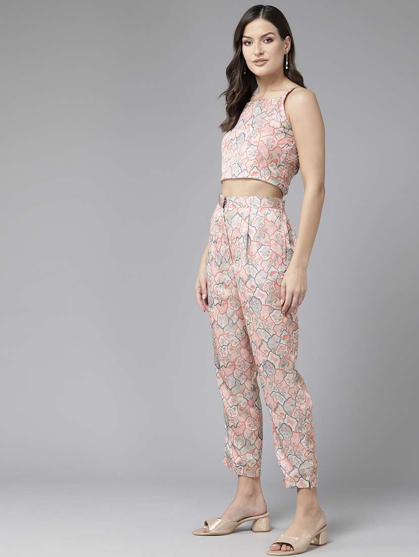 women printed top and trouser set - 21462123 -  Standard Image - 1
