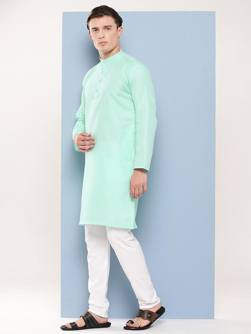 men solid long kurta - 21462165 - Standard Image - 1