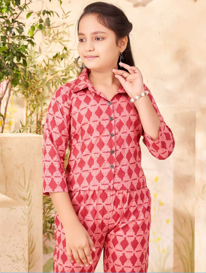 girls printed full length twin set - 21462184 -  Standard Image - 4