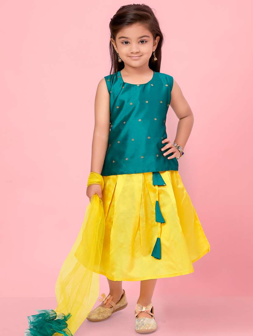 girls silk lehenga choli with dupatta